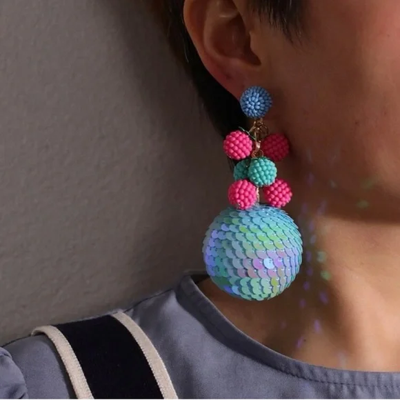 Fun disco ball earrings - Picture 1 of 2